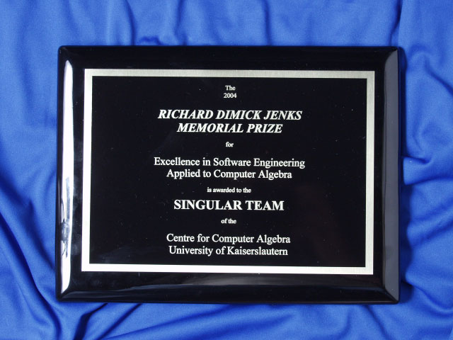 Image of the 2004 Jenks Prize Plaque