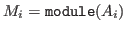 $M_i={\tt module} (A_i)$