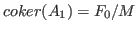 $coker(A_1)=F_0/M$