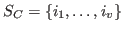 $S_C=\{i_1,\dots,i_v\}$