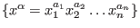 $\{x^{\alpha} e_i \mid \alpha\in {\bf N}^n, 1\leq i\leq r \}$