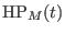 \begin{displaymath}\hbox{HP}_M(t)={Q(t)\over (1-t)^n}={P(t)\over (1-t)^{dim(M)}}\end{displaymath}