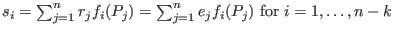 $(X_{i1},\dots,X_{is})$