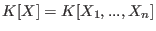 $K[N]= K[X]/I$